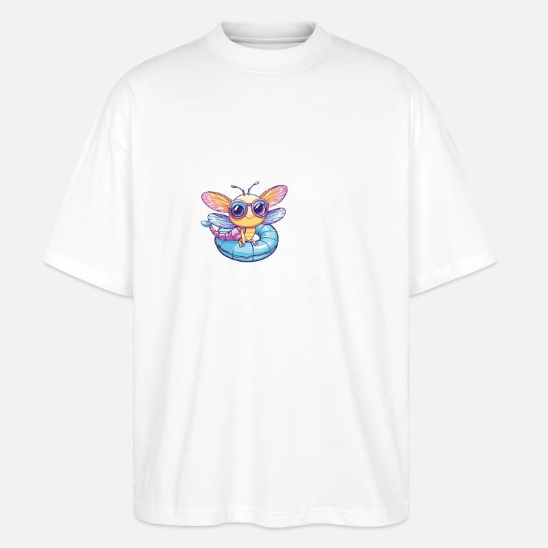 Libelle Comic Cool - Stanley/Stella Oversized Unisex Bio T-Shirt Blaster 2.0 - Weiß