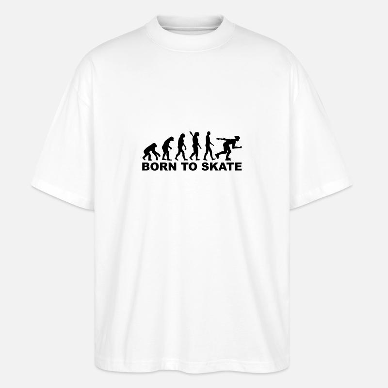 Evolution Inline Skating - Stanley/Stella Oversized Unisex Organic T-shirt Blaster 2.0 - white