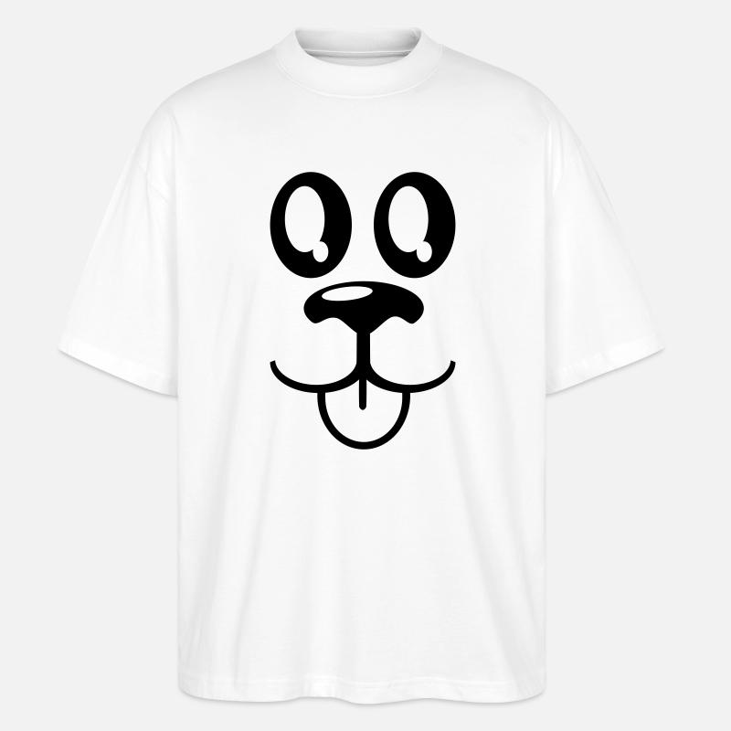 tiergesicht - Stanley/Stella Oversized Unisex Bio T-Shirt Blaster 2.0 - Weiß
