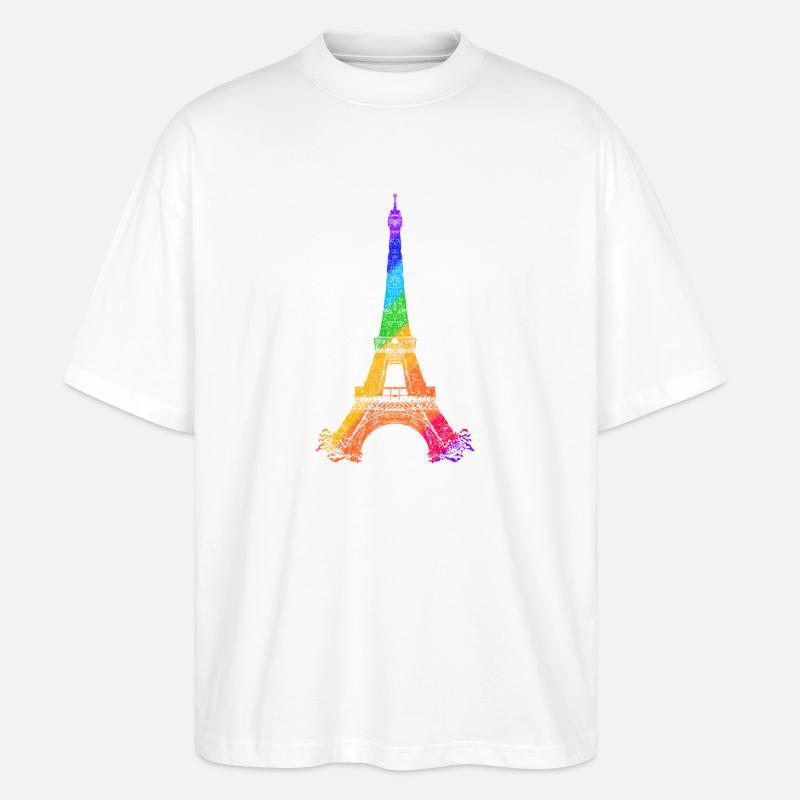 Eiffelturm - Stanley/Stella Oversized Unisex Bio T-Shirt Blaster 2.0 - Weiß
