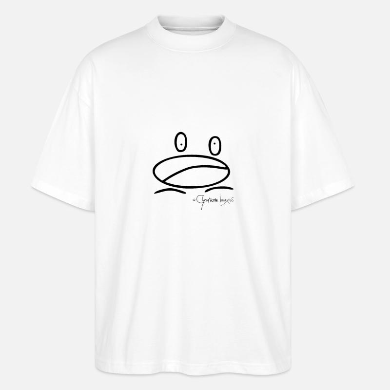 Froskmini - Ranunculus Oophagus - Stanley/Stella Blaster 2.0 Økologisk Oversized Unisex T-skjorte - hvit