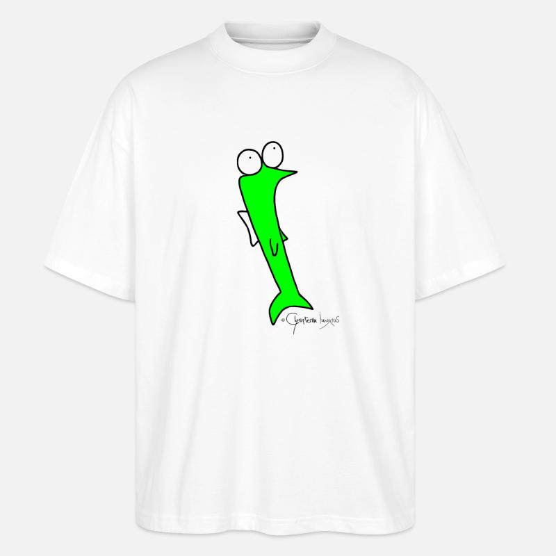 Roach - Piscis Rutilus - Stanley/Stella Oversized Unisex Organic T-shirt Blaster 2.0 - white