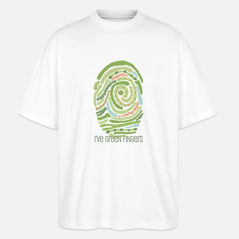 Empreinte digitale du jardin - T-shirt bio Blaster 2.0 coupe oversize Stanley/Stella Unisexe - blanc