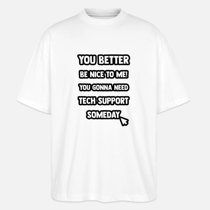 Tech Support - Stanley/Stella Oversized Unisex Organic T-shirt Blaster 2.0 - white