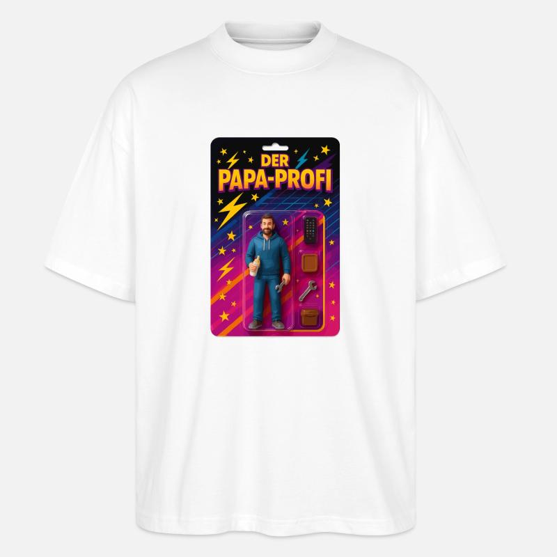 Der Papa-Profi - Stanley/Stella Oversized Unisex Bio T-Shirt Blaster 2.0 - Weiß