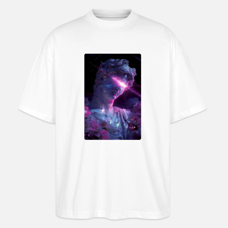 Vaporwave Glitch Punk David Statue - Stanley/Stella Oversized Unisex Bio T-Shirt Blaster 2.0 - Weiß