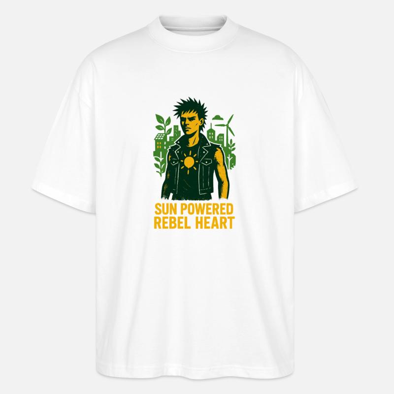 Sun-Powered Rebel - Stanley/Stella Oversized Unisex Bio T-Shirt Blaster 2.0 - Weiß