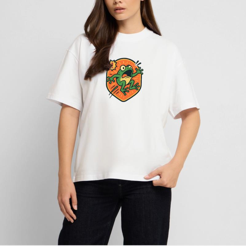 Panic Frog badge Stanley/Stella Oversized Unisex Organic T-shirt Blaster 2.0