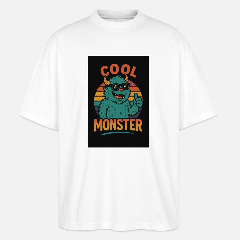 Cool Monster - Stanley/Stella Oversized Unisex Bio T-Shirt Blaster 2.0 - Weiß
