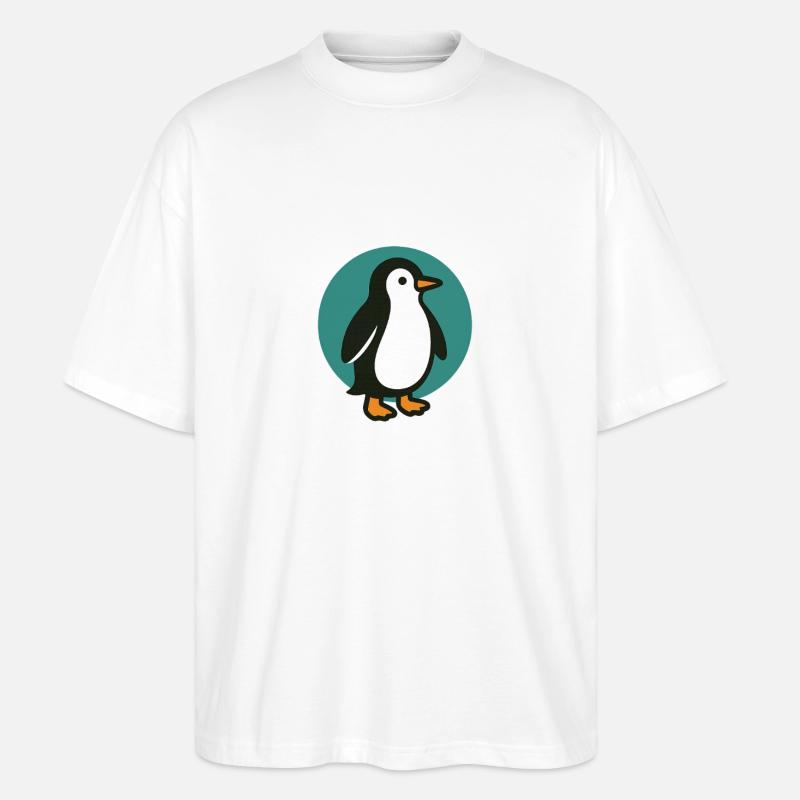 Pinguin - Stanley/Stella Oversized Unisex Bio T-Shirt Blaster 2.0 - Weiß
