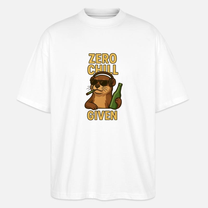 I Otter Be Left Alone - Stanley/Stella Oversized Unisex Bio T-Shirt Blaster 2.0 - Weiß