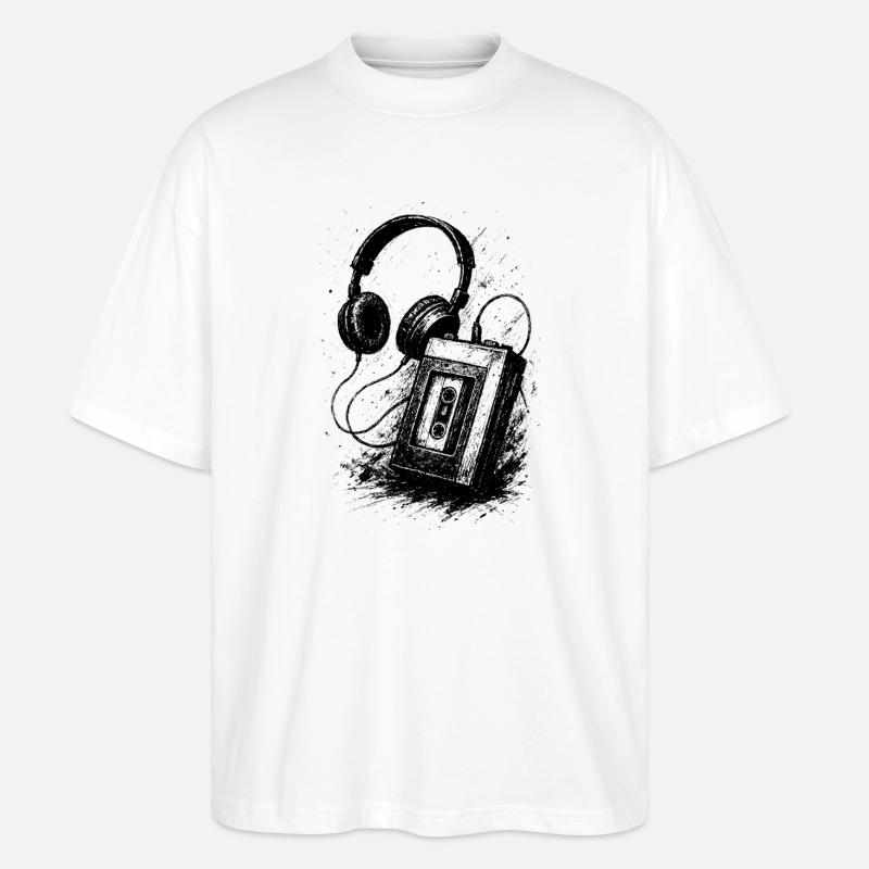 Analoger Klang - Stanley/Stella Oversized Unisex Bio T-Shirt Blaster 2.0 - Weiß