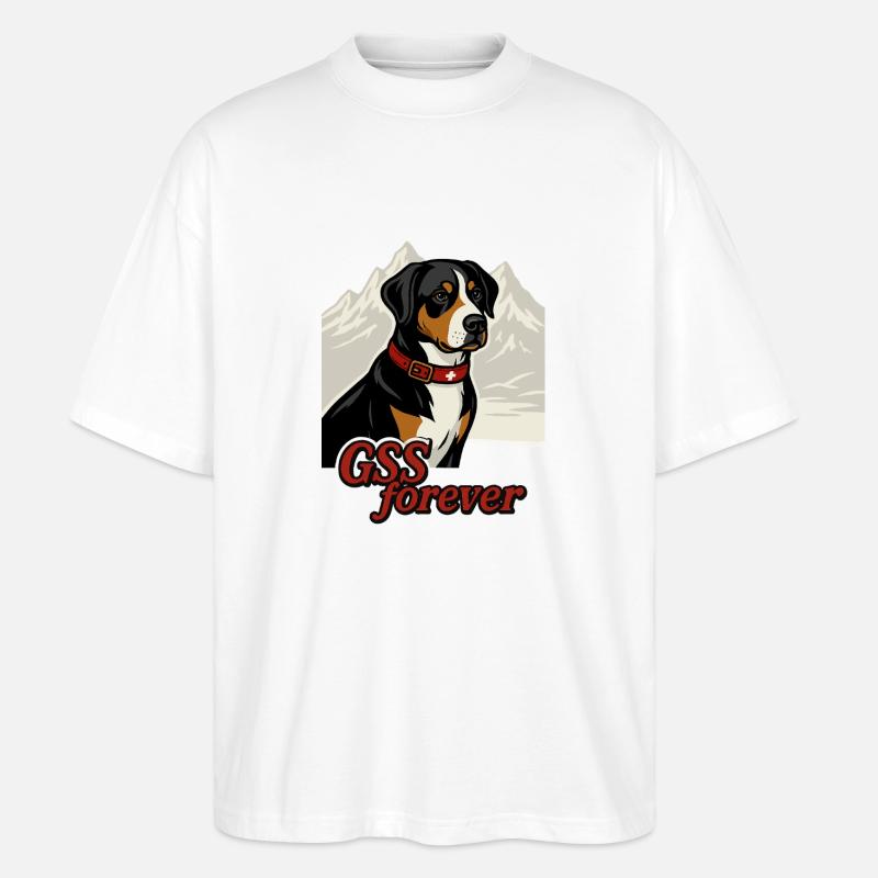 GSS forever Mountain - Stanley/Stella Oversized Unisex Bio T-Shirt Blaster 2.0 - Weiß