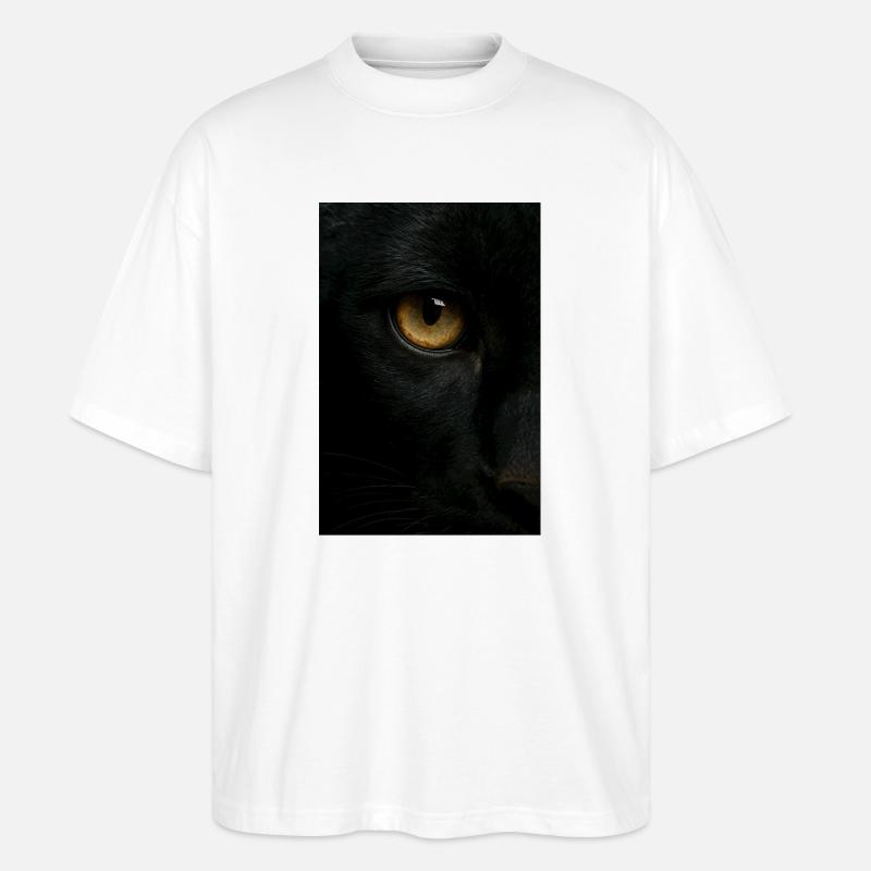 Mystischer Schwarzer Panther Blick - Stanley/Stella Oversized Unisex Bio T-Shirt Blaster 2.0 - Weiß