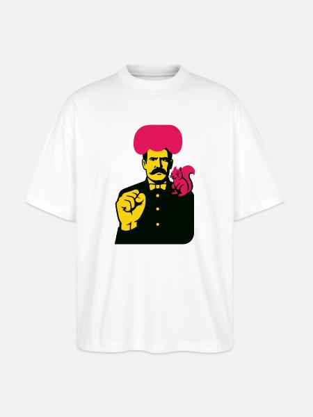 Strange Art Man - Stanley/Stella Oversized Unisex Bio T-Shirt Blaster 2.0 - Weiß
