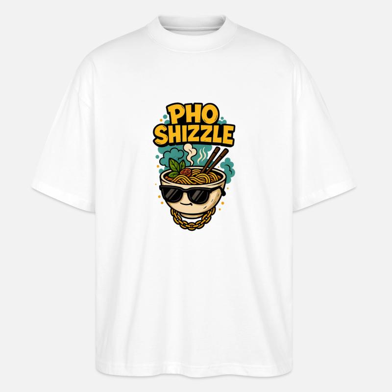 Bol de pho chill avec style - T-shirt bio Blaster 2.0 coupe oversize Stanley/Stella Unisexe - blanc