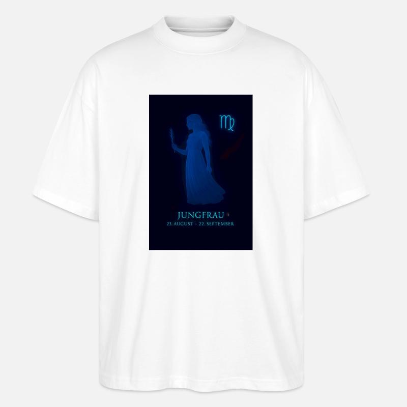 Jungfrau Sternzeichen 23.08. – 22.09. - Stanley/Stella Oversized Unisex Bio T-Shirt Blaster 2.0 - Weiß