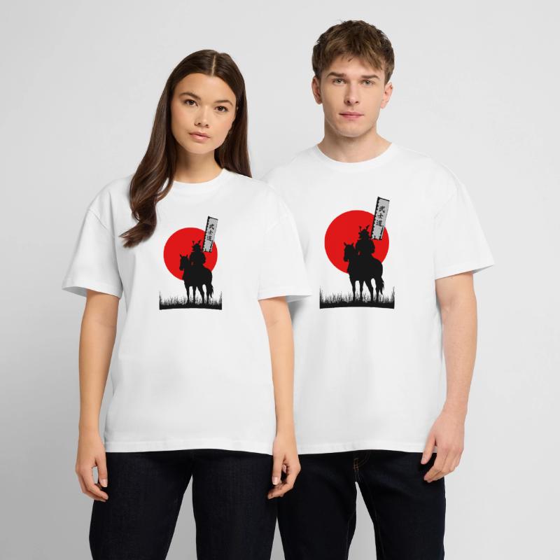 BUSHIDO, SAMURAI WARRIOR CODE | 8K CLEAN SILHOUTTE Stanley/Stella Oversized Unisex Organic T-shirt Blaster 2.0