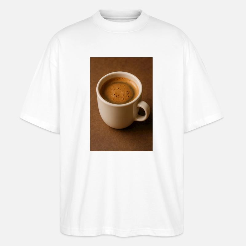 Eine Tasse Kaffee - Stanley/Stella Oversized Unisex Bio T-Shirt Blaster 2.0 - Weiß