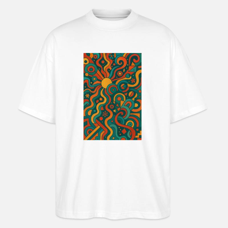 abstrakt colours - Stanley/Stella Oversized Unisex Bio T-Shirt Blaster 2.0 - Weiß