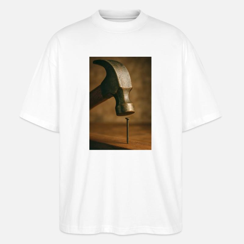 Beruf - Tischler - Stanley/Stella Oversized Unisex Bio T-Shirt Blaster 2.0 - Weiß