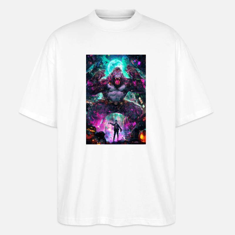 DJ Gorilla – Final Impact | Joyverse - Stanley/Stella Oversized Unisex Bio T-Shirt Blaster 2.0 - Weiß