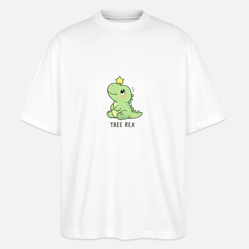 Tree Rex Dinosaurier T-Rex - Stanley/Stella Oversized Unisex Bio T-Shirt Blaster 2.0 - Weiß