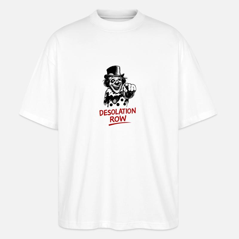 Desolate Clown Noir Artwork - Stanley/Stella Oversized Unisex Bio T-Shirt Blaster 2.0 - Weiß
