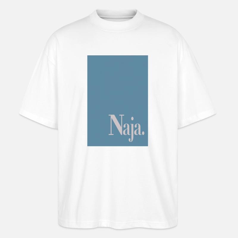 Affiche statement avec illustration « Eh bien. » - T-shirt bio Blaster 2.0 coupe oversize Stanley/Stella Unisexe - blanc