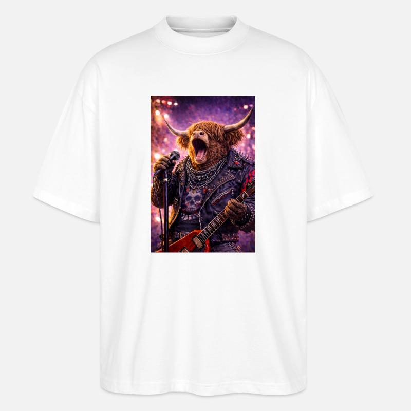 RockyZoo33 - Stanley/Stella Oversized Unisex Bio T-Shirt Blaster 2.0 - Weiß