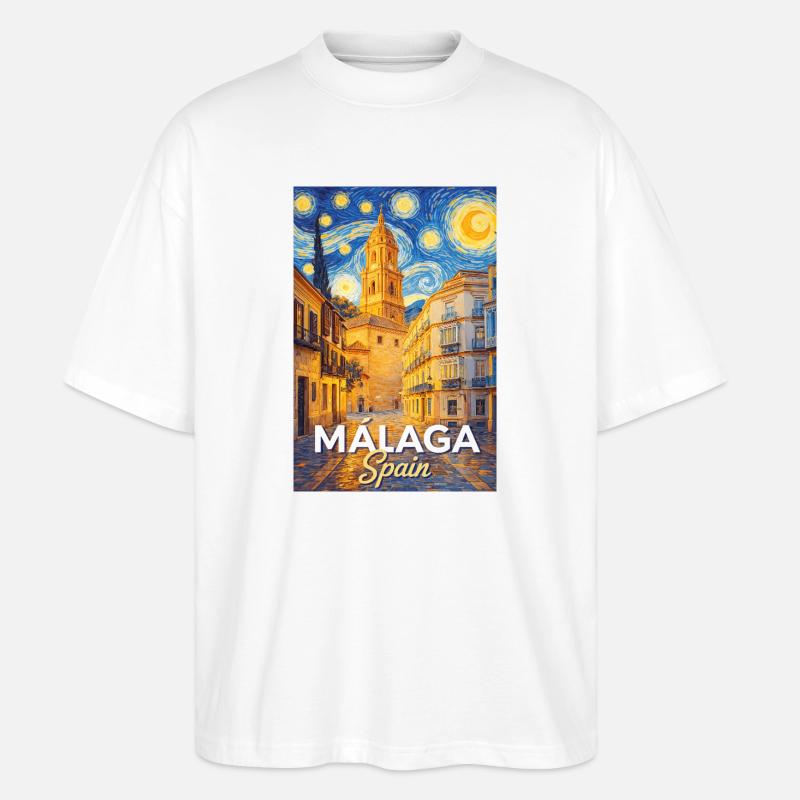 Malaga Spain - Stanley/Stella Oversized Unisex Bio T-Shirt Blaster 2.0 - Weiß