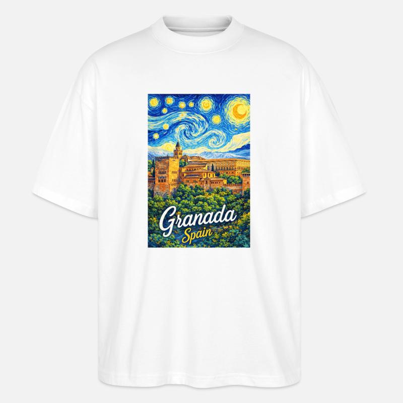 Granada Spain - Stanley/Stella Oversized Unisex Bio T-Shirt Blaster 2.0 - Weiß