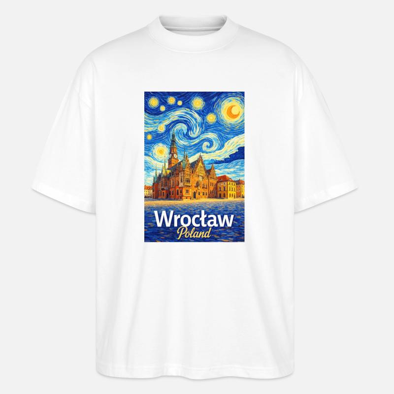 Wrocław, Polen - Stanley/Stella Oversized Unisex Bio T-Shirt Blaster 2.0 - Weiß