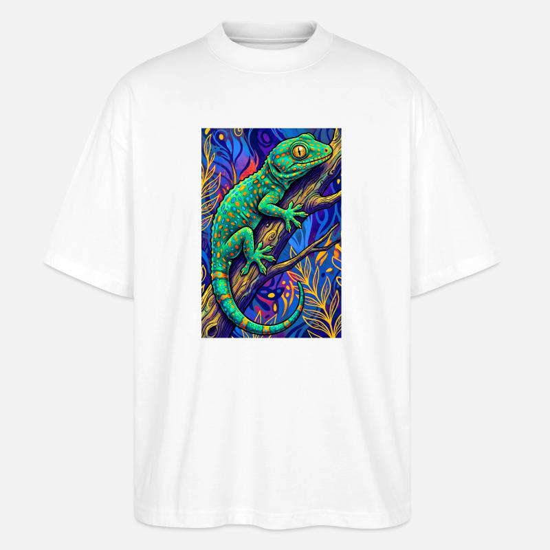 Gecko - Stanley/Stella Oversized Unisex Bio T-Shirt Blaster 2.0 - Weiß