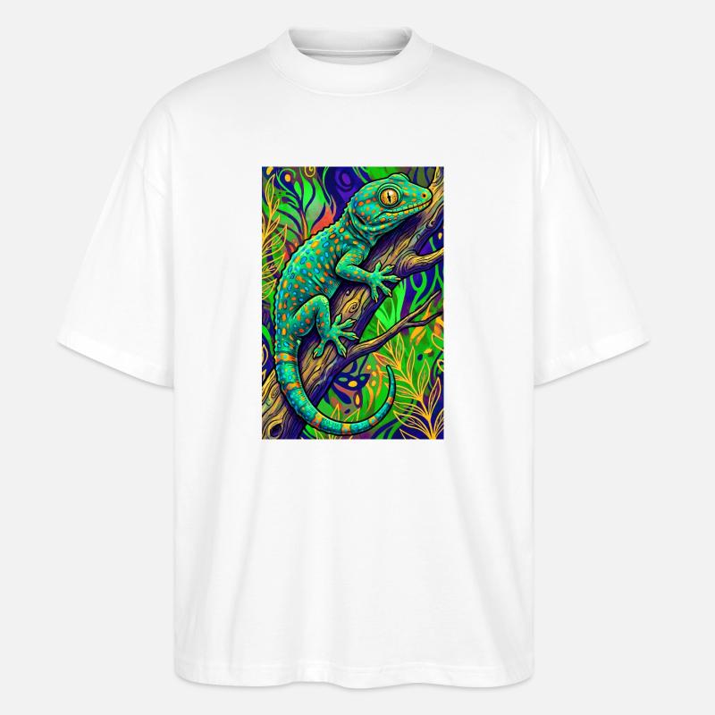 Gecko - Stanley/Stella Oversized Unisex Bio T-Shirt Blaster 2.0 - Weiß