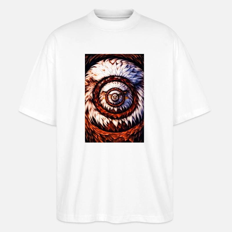 Spring Spiral with Spring Patterns - Stanley/Stella Oversized Unisex Organic T-shirt Blaster 2.0 - white