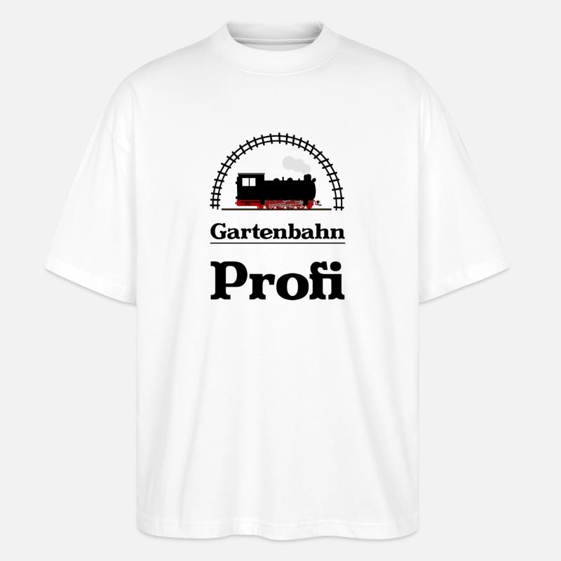 Gartenbahn Profi Dampflok - Stanley/Stella Oversized Unisex Bio T-Shirt Blaster 2.0 - Weiß