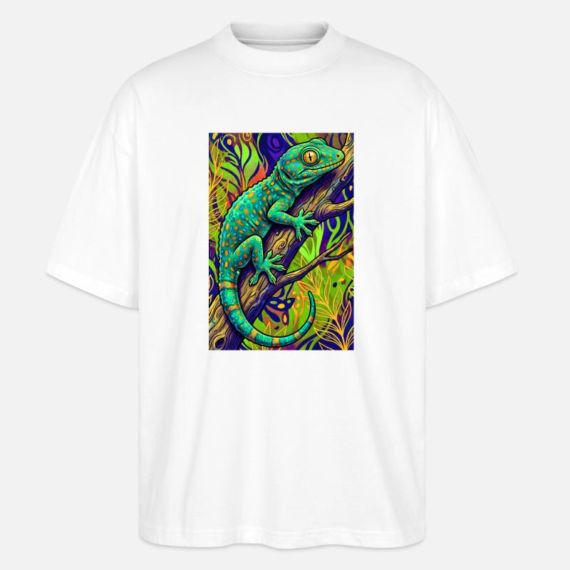 Gecko - Stanley/Stella Oversized Unisex Bio T-Shirt Blaster 2.0 - Weiß