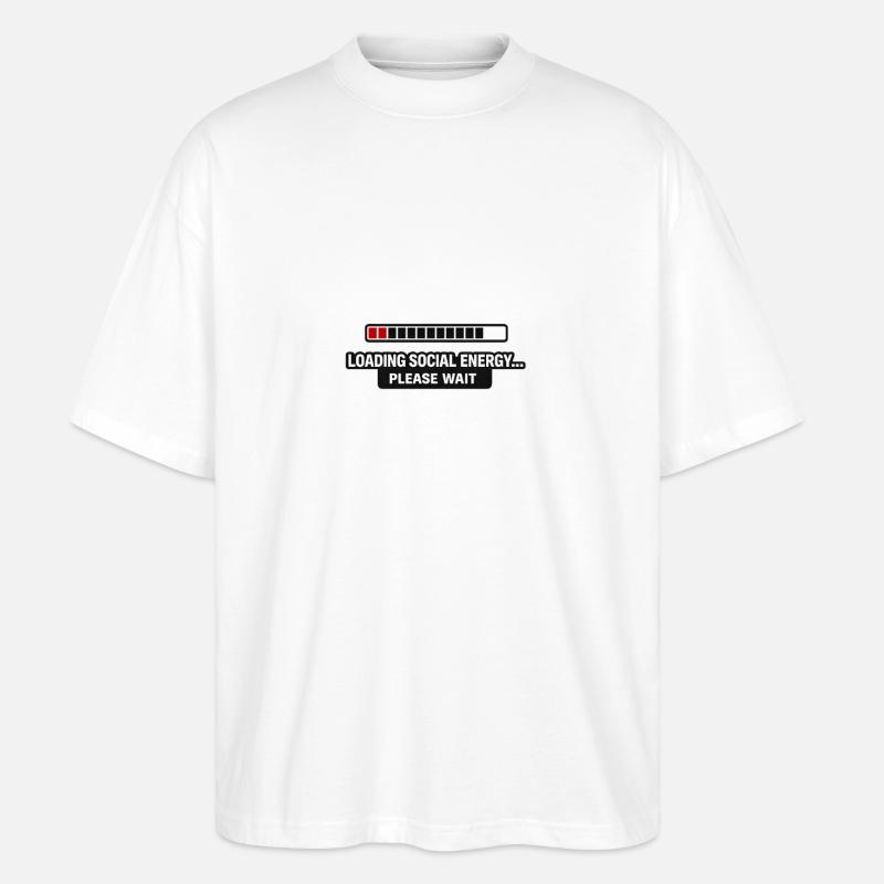 Soziale Energie wird geladen - Stanley/Stella Oversized Unisex Bio T-Shirt Blaster 2.0 - Weiß
