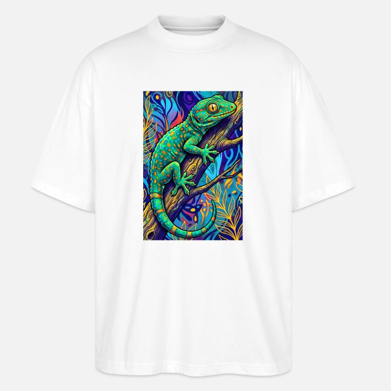 Gecko - Stanley/Stella Oversized Unisex Bio T-Shirt Blaster 2.0 - Weiß