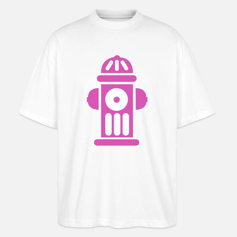 Magenta Hydrant Pop Art Symbol - Stanley/Stella Oversized Unisex Bio T-Shirt Blaster 2.0 - Weiß