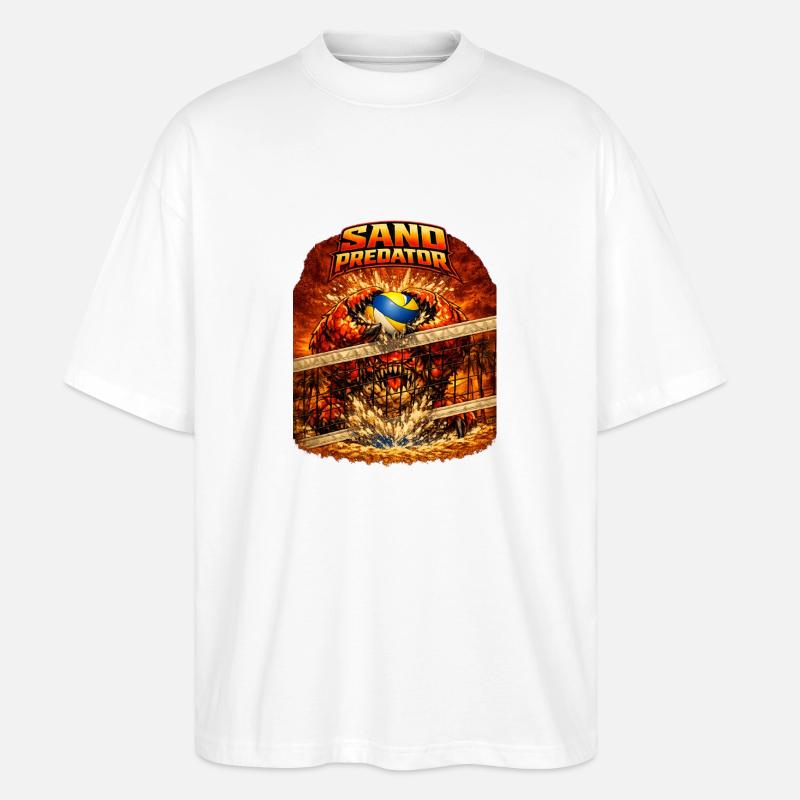 Sand Predator block - Stanley/Stella Oversized Unisex Bio T-Shirt Blaster 2.0 - Weiß