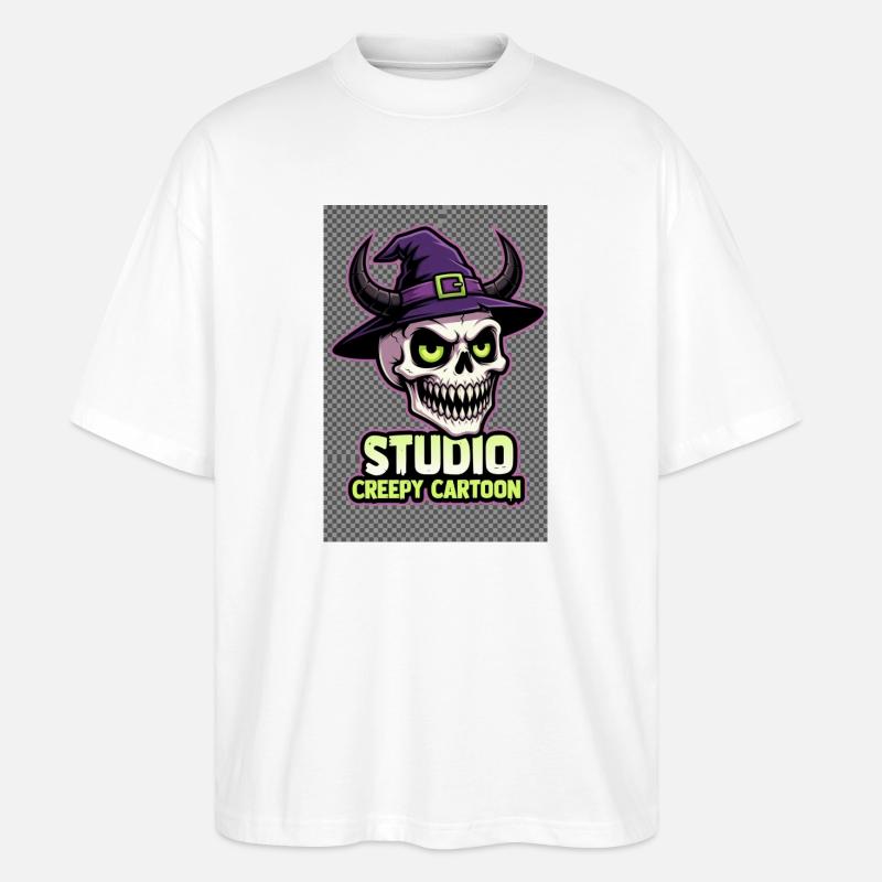 Studio Creepy Cartoon Logo - Stanley/Stella Oversized Unisex Bio T-Shirt Blaster 2.0 - Weiß