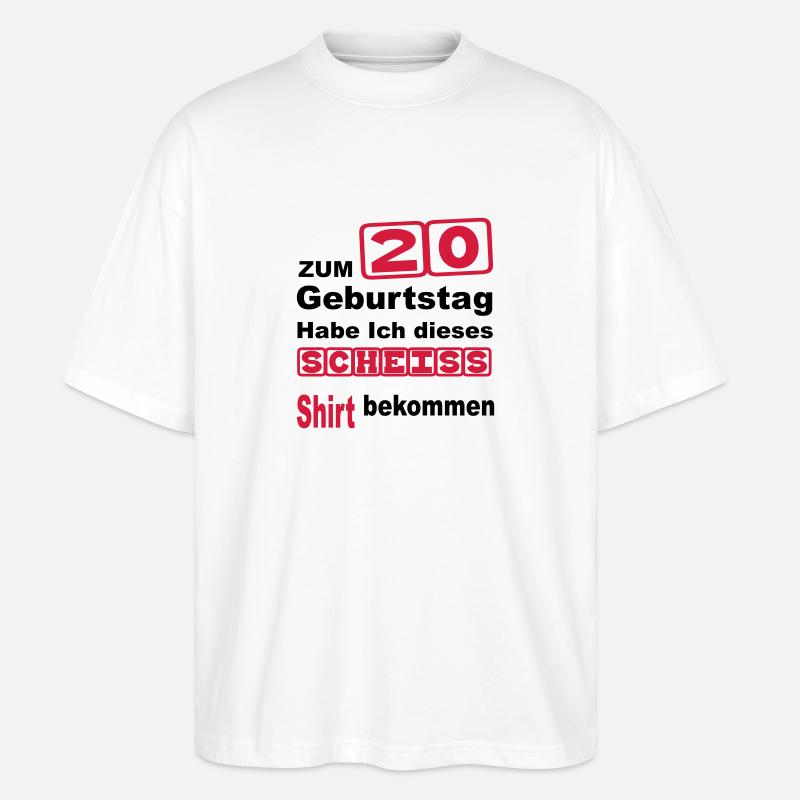 20 birthday - Stanley/Stella Oversized Unisex Organic T-shirt Blaster 2.0 - white
