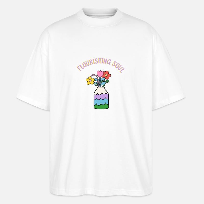 Blossoming Soul - Idée cadeau - Cadeau - T-shirt bio Blaster 2.0 coupe oversize Stanley/Stella Unisexe - blanc
