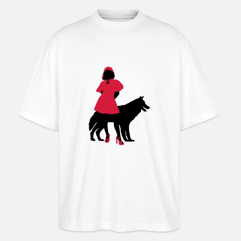 Rotkäppchen - Stanley/Stella Oversized Unisex Bio T-Shirt Blaster 2.0 - Weiß