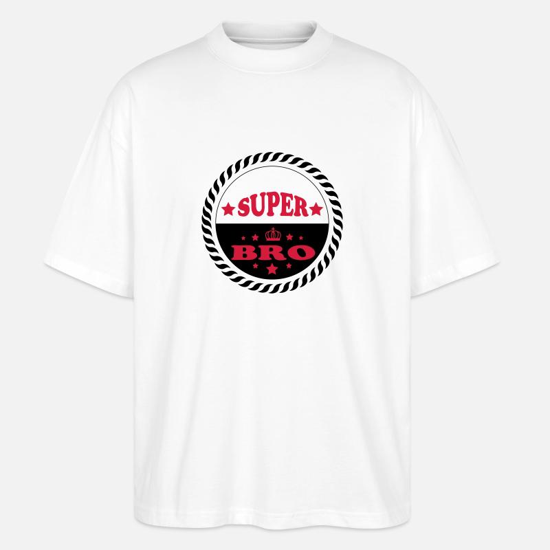 Super bro 111 - Stanley/Stella Oversized Unisex Organic T-shirt Blaster 2.0 - white