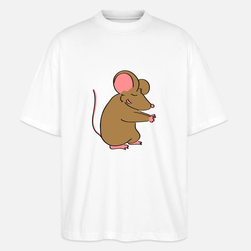 Mäusepaar Teil 2 - Stanley/Stella Oversized Unisex Bio T-Shirt Blaster 2.0 - Weiß
