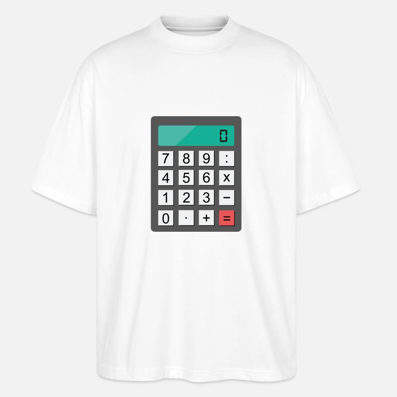 kalkylator - Ekologisk Oversized T-shirt Unisex Stanley/Stella Blaster 2.0 - vit