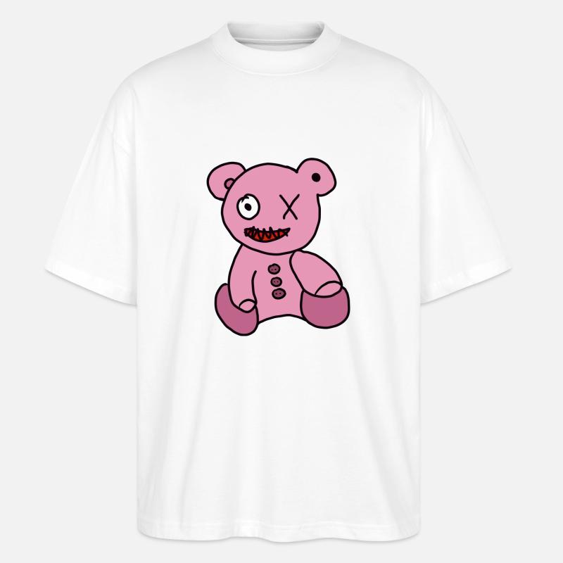 Bad Boy Teddy - Stanley/Stella Oversized Unisex Bio T-Shirt Blaster 2.0 - Weiß